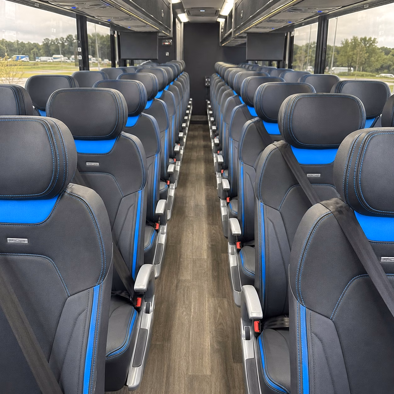 fairfield charter bus rental interior