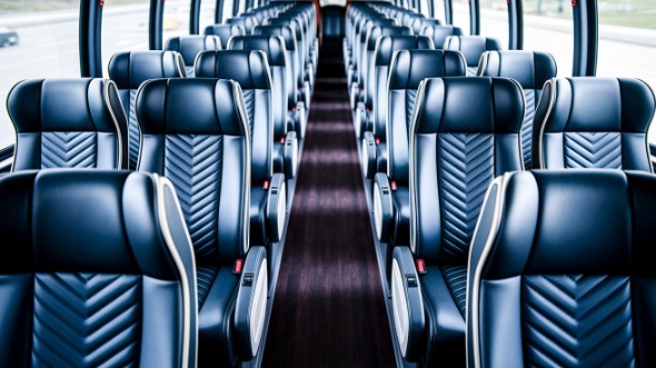 fairfield 50 passenger charter bus inside