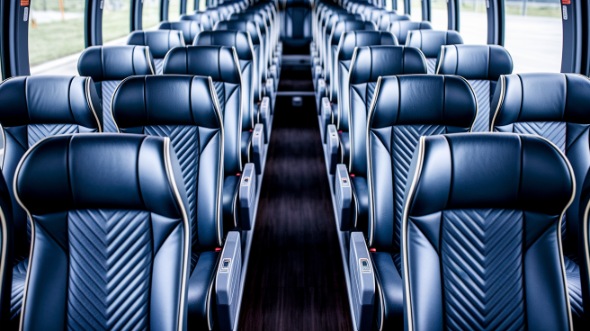 fairfield 54 passenger charter bus inside