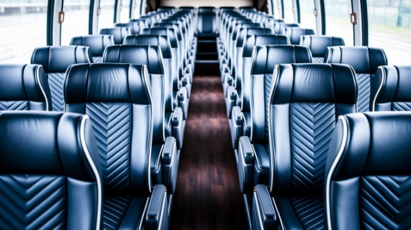fairfield 56 passenger charter bus inside