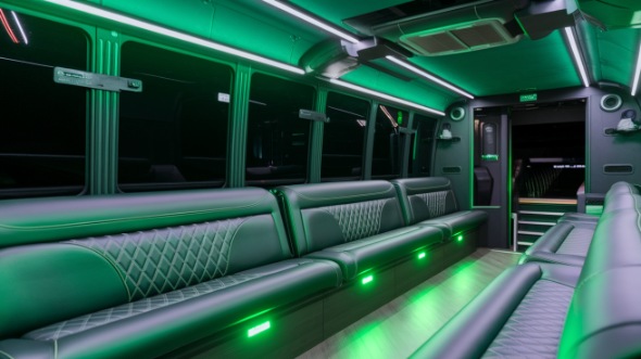 party bus rental interior fairfield