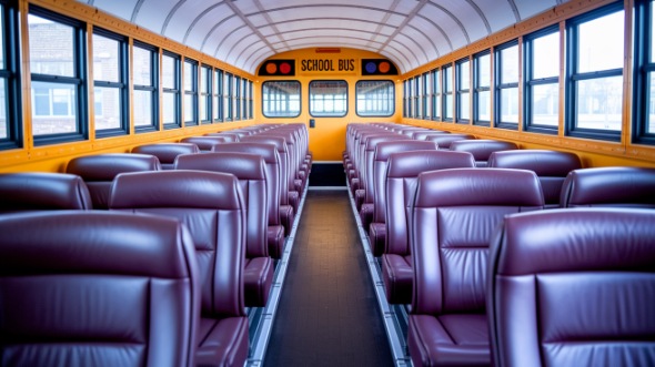 school bus rental interior fairfield